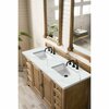 James Martin Vanities Providence 60in Double Vanity, Driftwood w/ 3 CM Ethereal Noctis Quartz Top 238-105-5611-3ENC